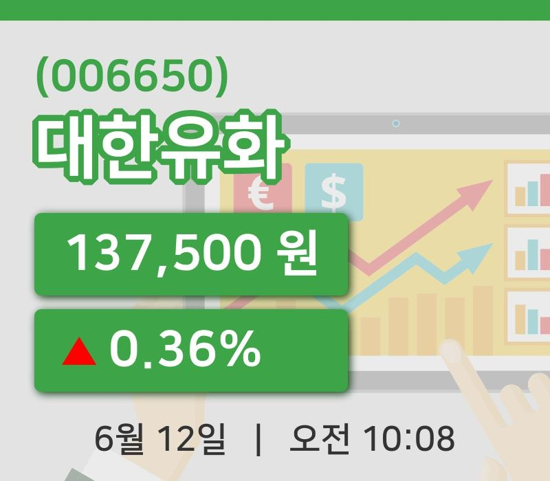 [대한유화주가] 10시 08분 현재 137,500원