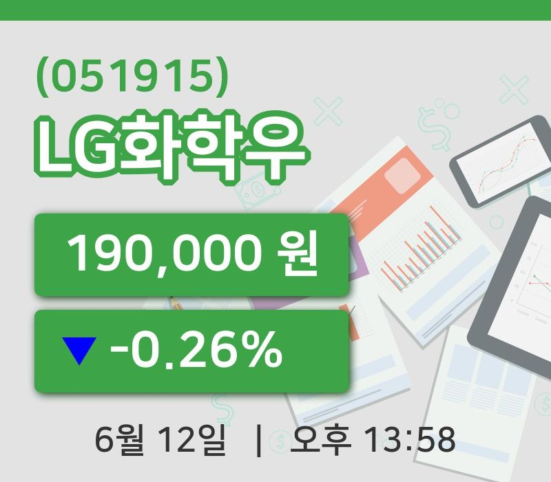 [LG화학우주가] 13시 58분 현재 190,000원