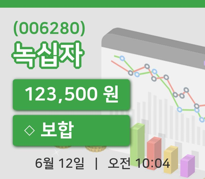 [녹십자주가] 12일 10시 04분 현재 123,500원