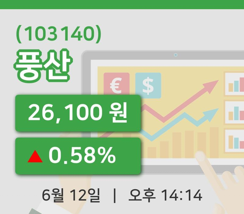 [풍산주가] 12일 14시 14분 현재 26,100원