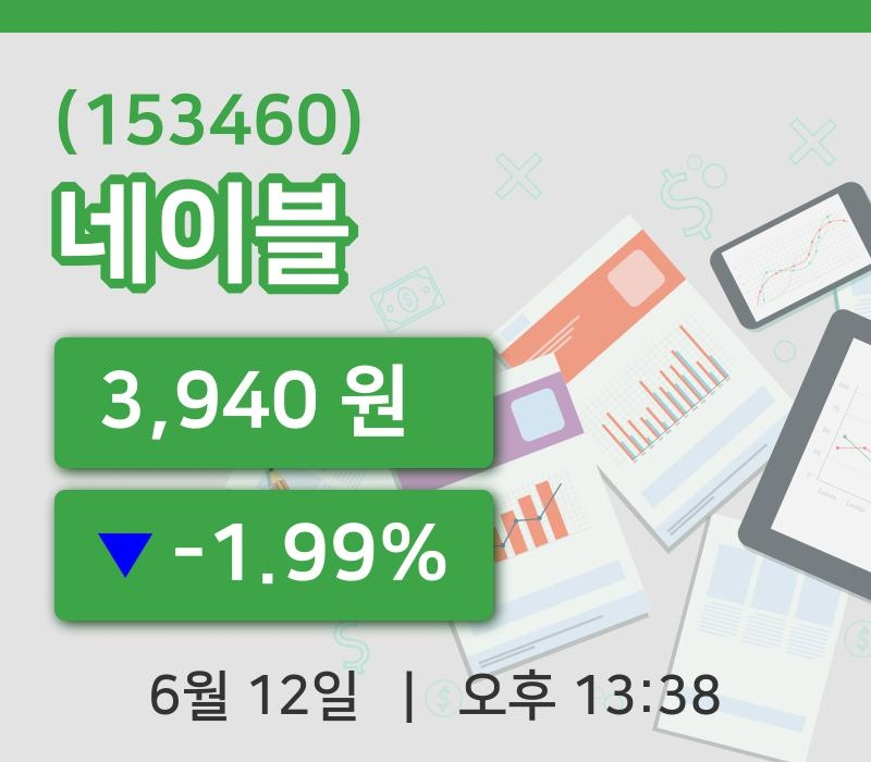 [네이블주가] 13시 38분 현재 3,940원