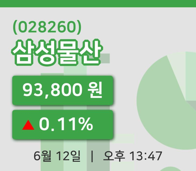 [삼성물산주가] 12일 이시각 현재  93,800원