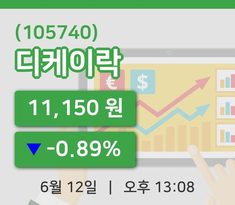 [디케이락주가] 12일 이시각 현재  11,150원
