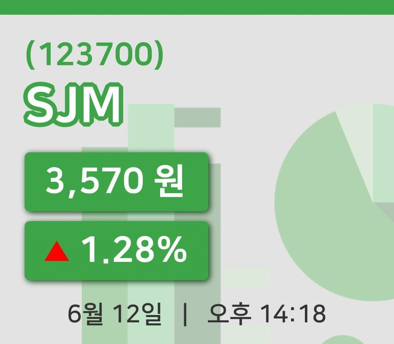 [SJM주가] 12일 이시각 현재  3,570원