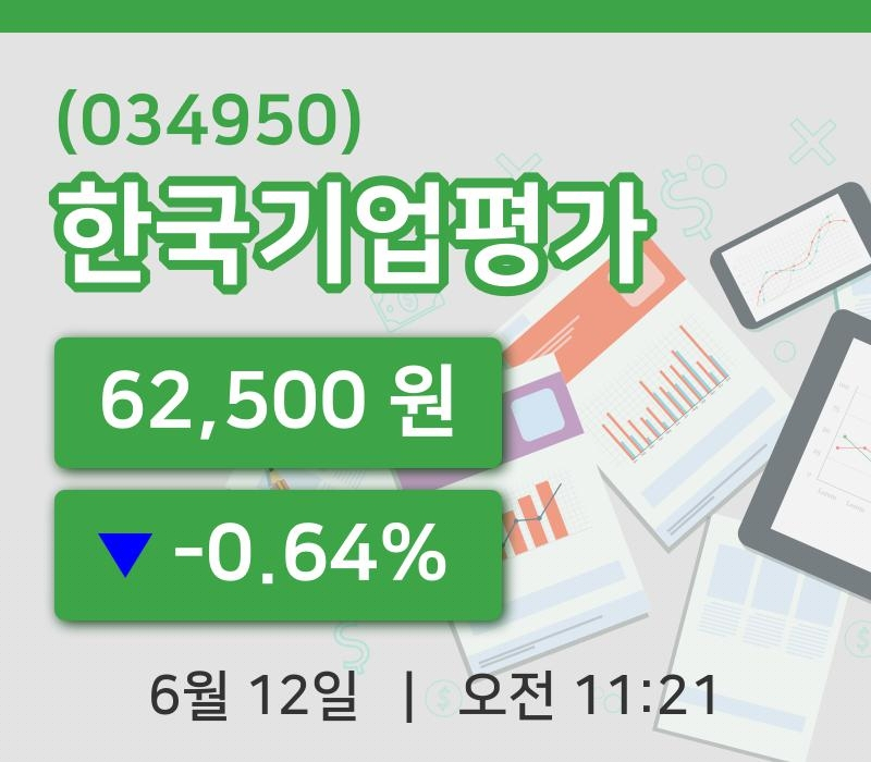 [한국기업평가주가] 12일 11시 21분 현재 62,500원
