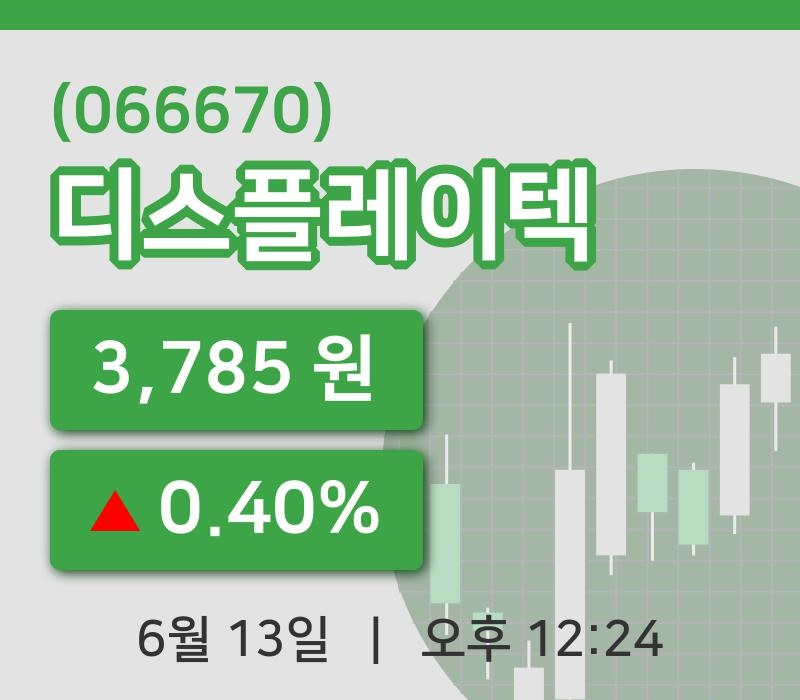 [디스플레이텍주가] 12시 24분 현재 3,785원