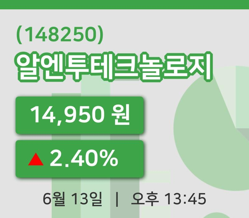 [알엔투테크놀로지주가] 13시 45분 현재 14,950원