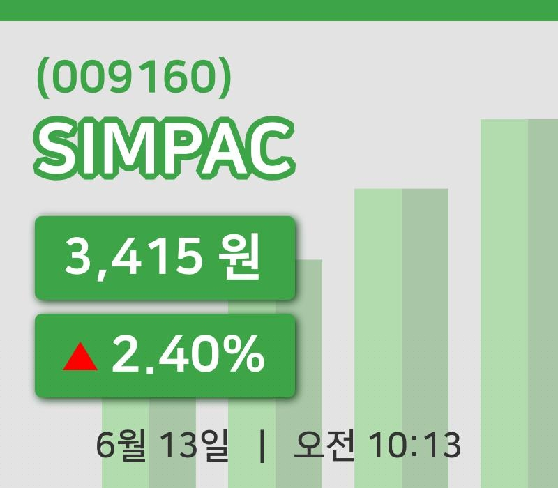 [SIMPAC주가] 13일 이시각 현재  3,415원