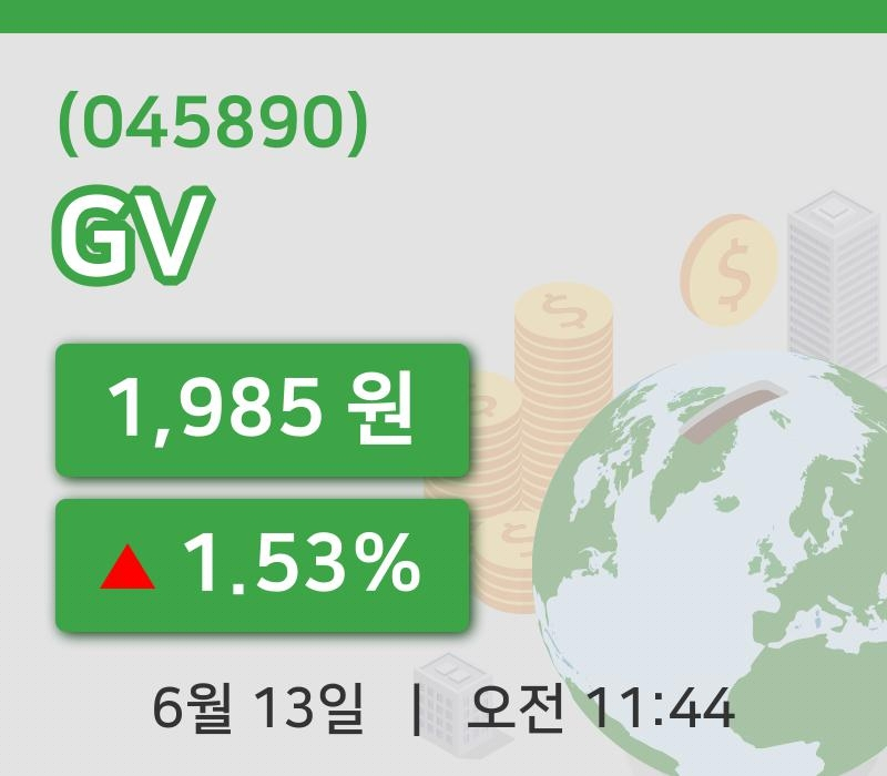 [GV주가] 11시 44분 현재 1,985원
