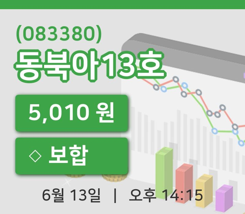 [동북아13호주가] 13일 이시각 현재  5,010원