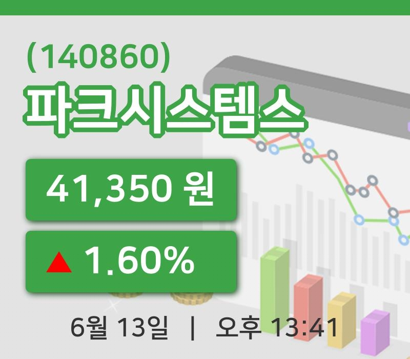 [파크시스템스주가] 13일 13시 41분 현재 41,350원