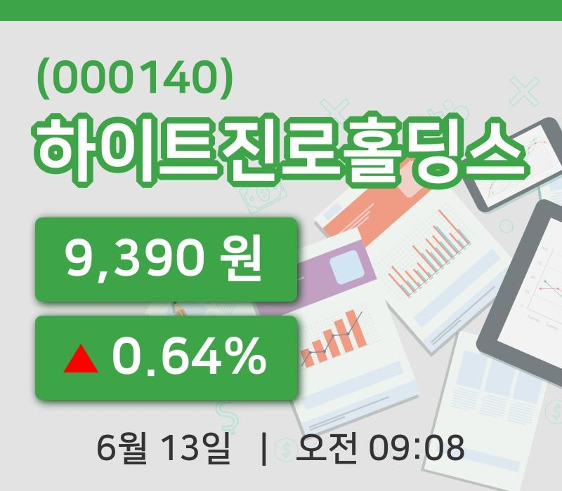 [하이트진로홀딩스주가] 13일 9시 08분 현재 9,390원