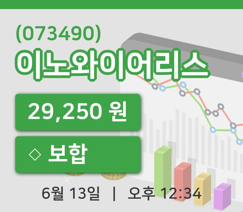 [이노와이어리스주가] 13일 이시각 현재  29,250원