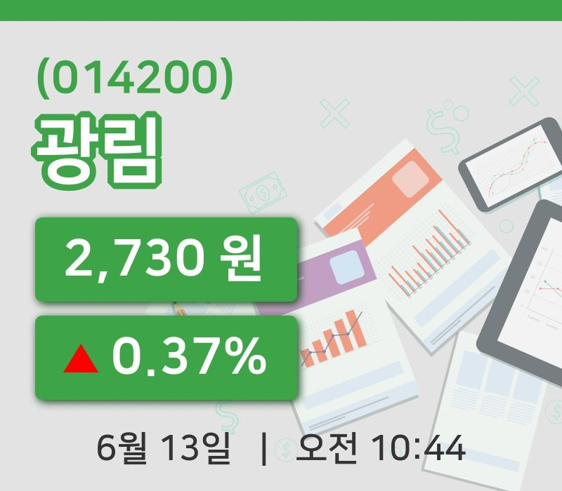 [광림주가] 10시 44분 현재 2,730원
