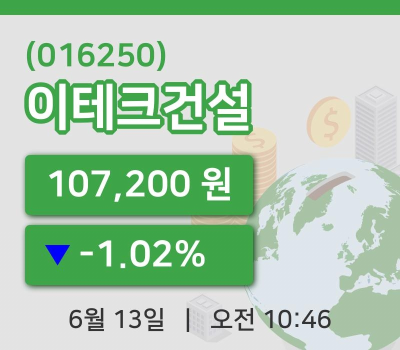 [이테크건설주가] 10시 46분 현재 107,200원