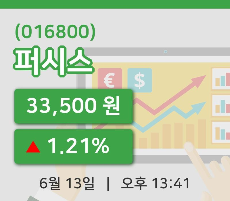 [퍼시스주가] 13시 41분 현재 33,500원