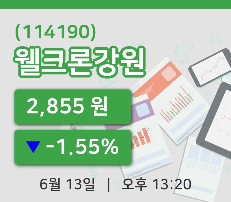 [웰크론강원주가] 13시 20분 현재 2,855원