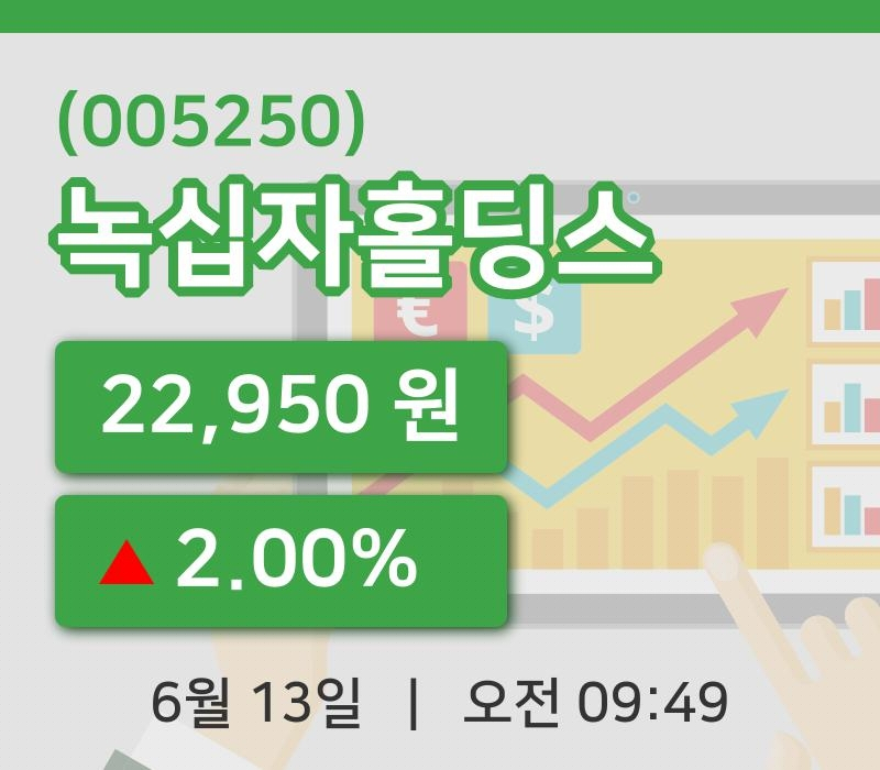 [녹십자홀딩스주가] 13일 이시각 현재  22,950원