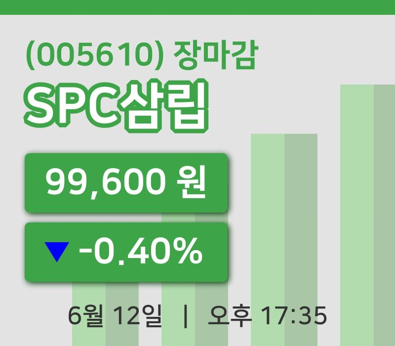 코스피정리SPC삼립 12일 99,600원 장종료그래프종합복습