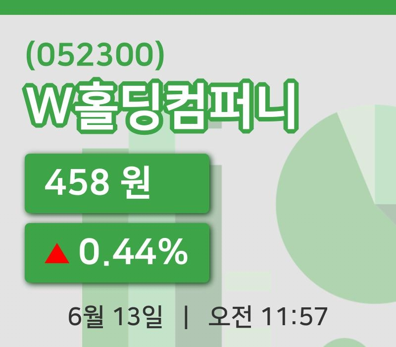 [W홀딩컴퍼니주가] 13일 이시각 현재  458원