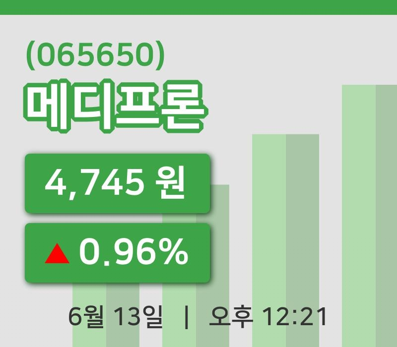 [메디프론주가] 13일 12시 21분 현재 4,745원