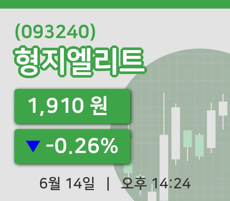 [형지엘리트주가] 14일 이시각 현재  1,910원
