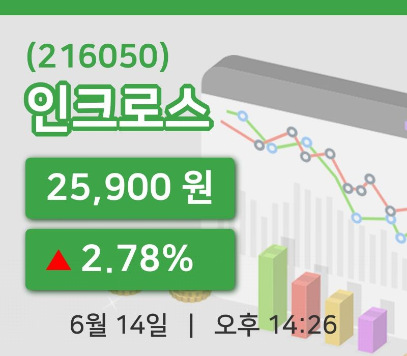 [인크로스주가] 14일 14시 26분 현재 25,900원