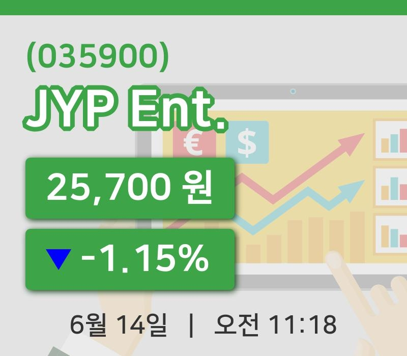 [JYP Ent.주가] 11시 18분 현재 25,700원