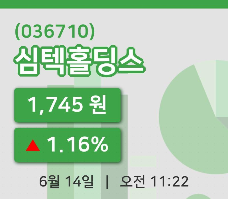 [심텍홀딩스주가] 14일 11시 22분 현재 1,745원