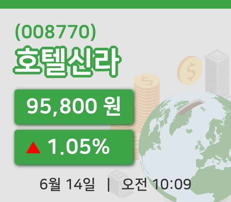 [호텔신라주가] 10시 09분 현재 95,800원