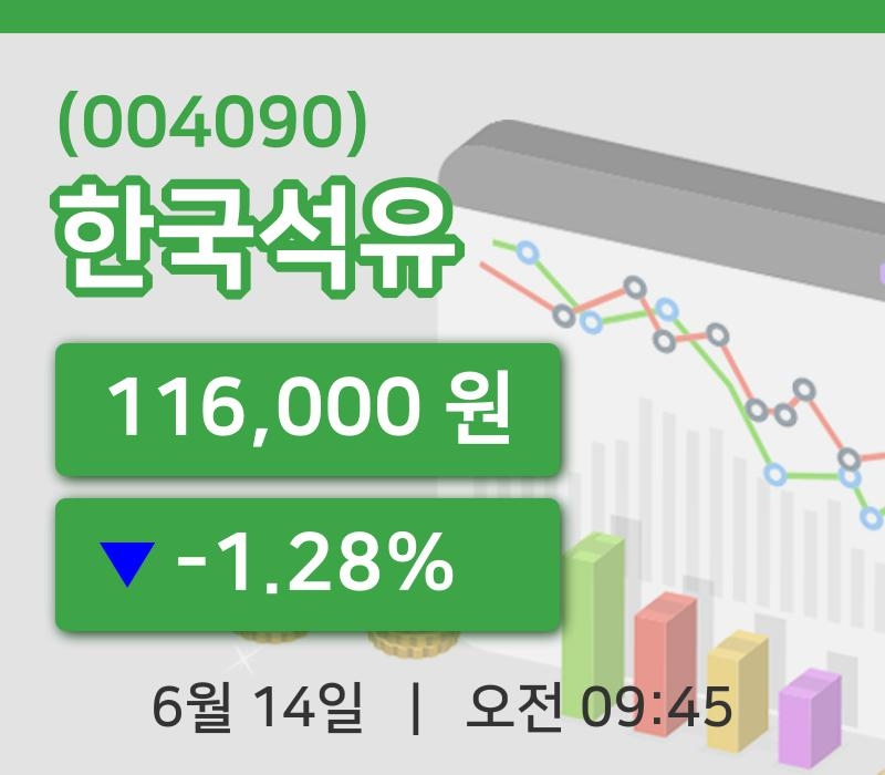 [한국석유주가] 14일 9시 45분 현재 116,000원