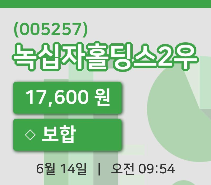 [녹십자홀딩스2우주가] 14일 9시 54분 현재 17,600원