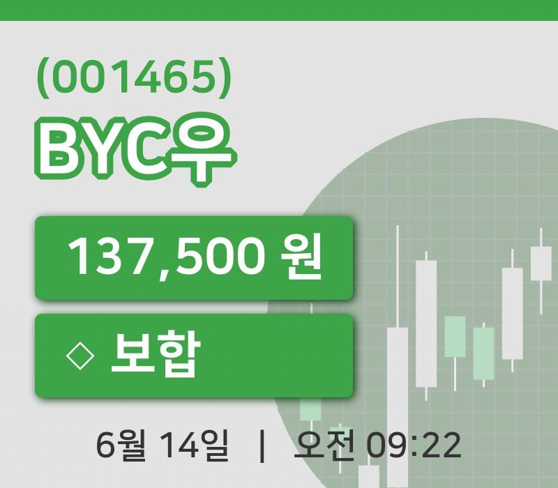 [BYC우주가] 9시 22분 현재 137,500원