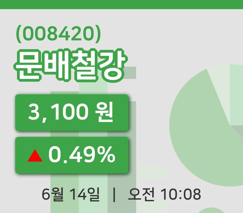 [문배철강주가] 10시 08분 현재 3,100원