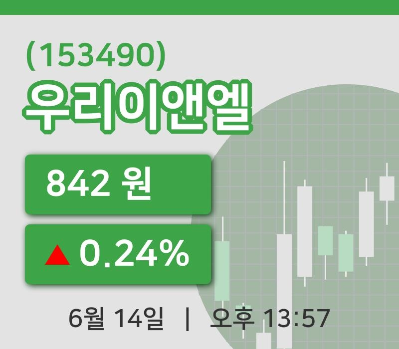 [우리이앤엘주가] 13시 57분 현재 842원
