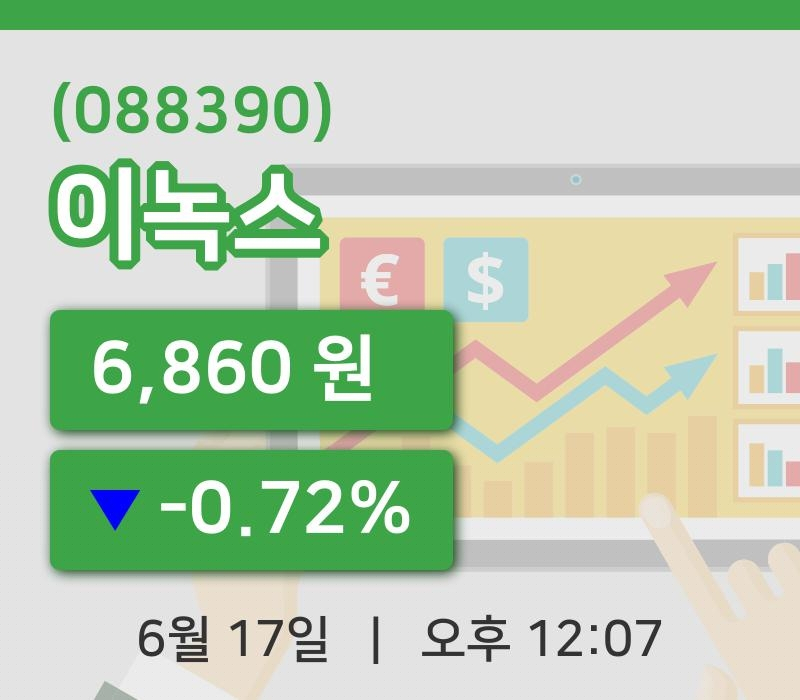 [이녹스주가] 17일 이시각 현재  6,860원