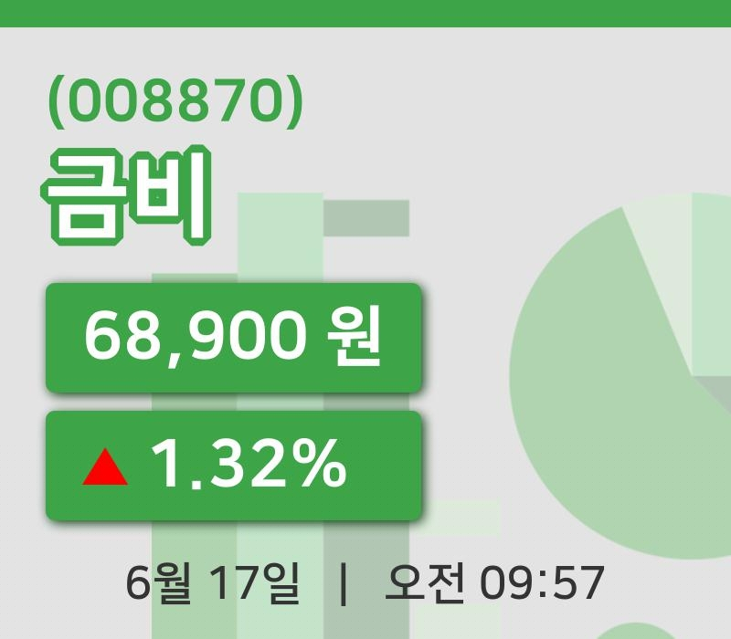 [금비주가] 17일 9시 57분 현재 68,900원