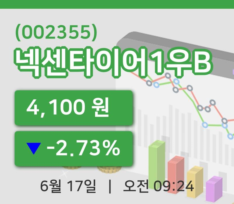 [넥센타이어1우B주가] 17일 이시각 현재  4,100원