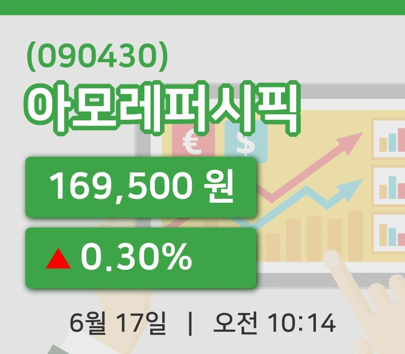 [아모레퍼시픽주가] 17일 10시 14분 현재 169,500원