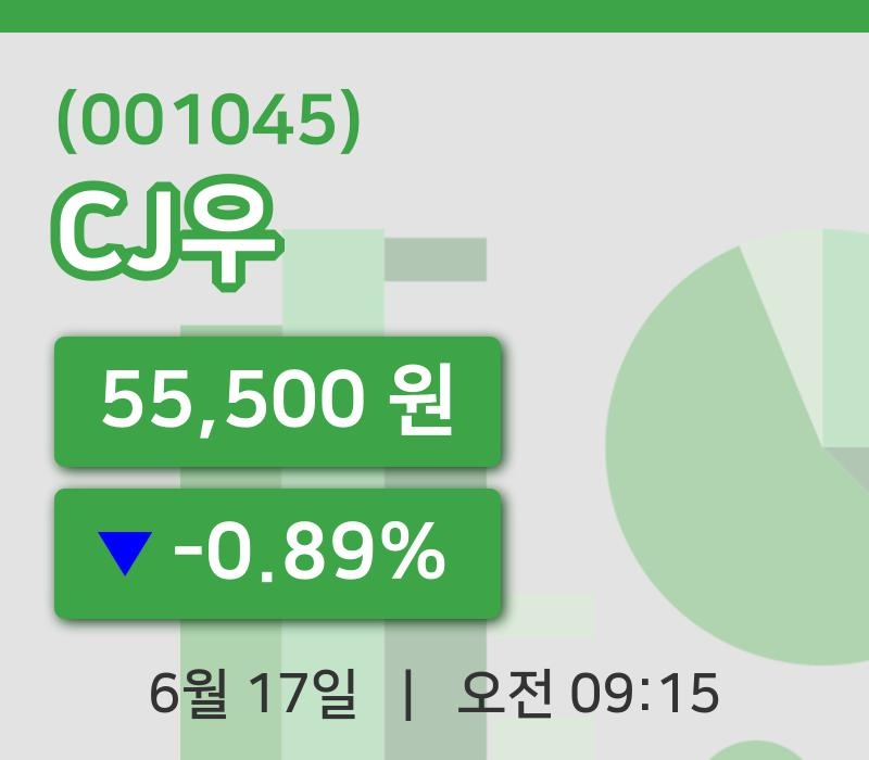 [CJ우주가] 17일 9시 15분 현재 55,500원