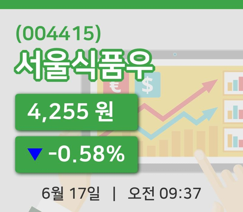 [서울식품우주가] 17일 9시 37분 현재 4,255원