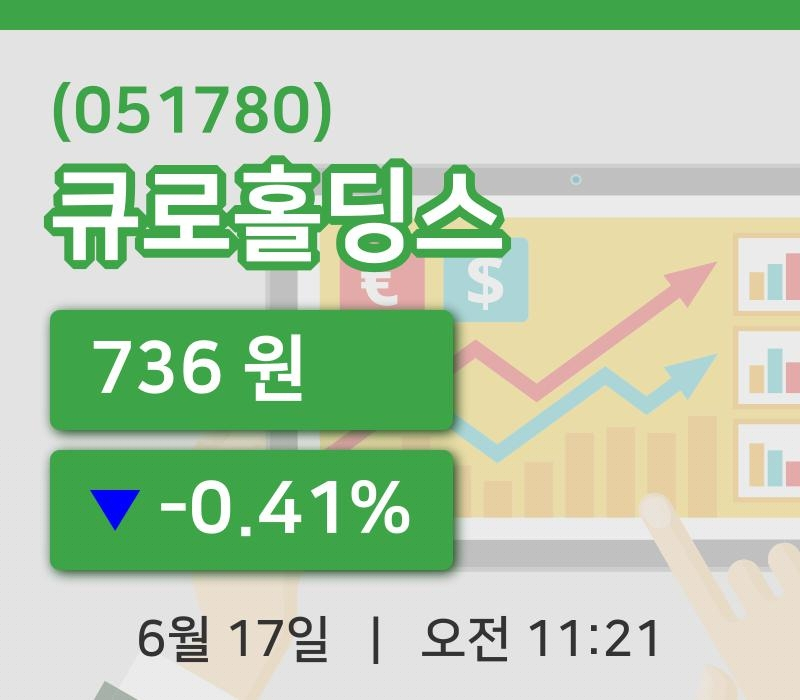 [큐로홀딩스주가] 11시 21분 현재 736원