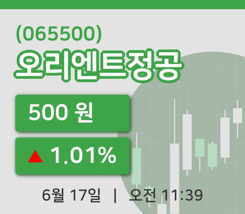 [오리엔트정공주가] 11시 39분 현재 500원