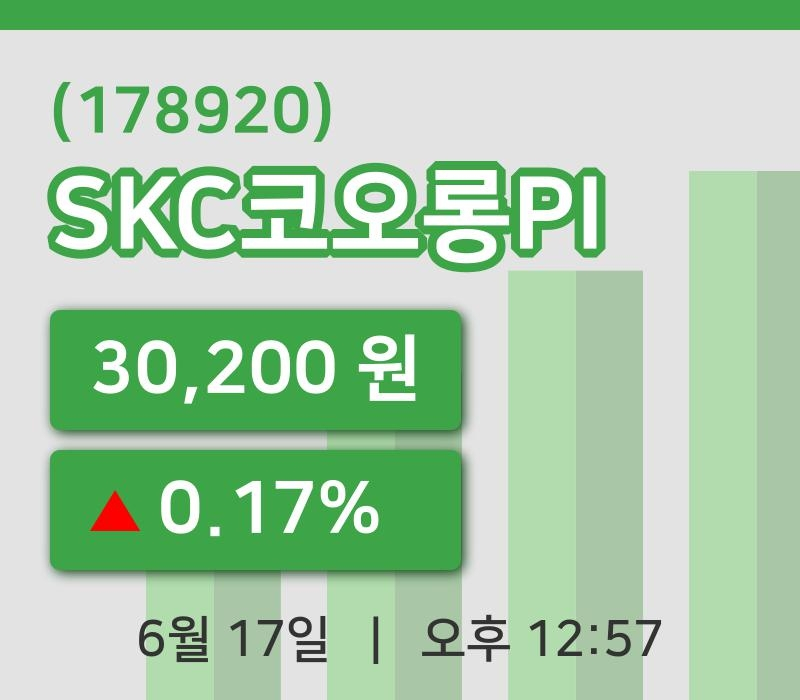 [SKC코오롱PI주가] 12시 57분 현재 30,200원