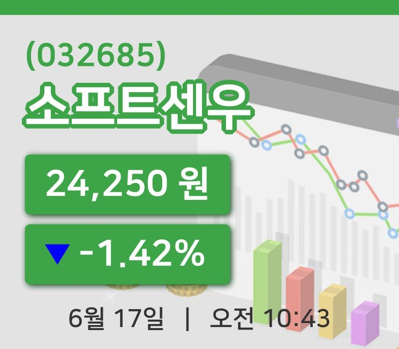 [소프트센우주가] 17일 이시각 현재  24,250원
