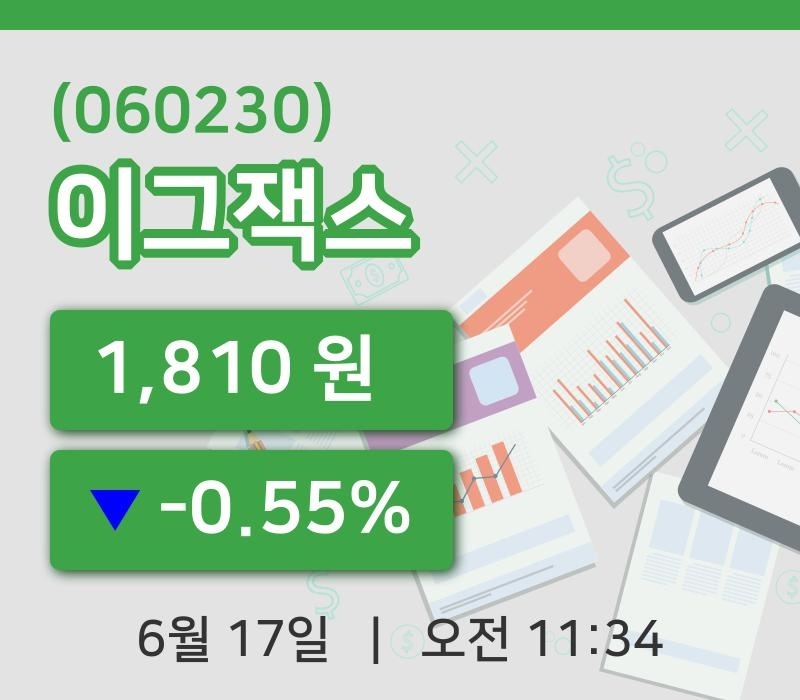 [이그잭스주가] 17일 11시 34분 현재 1,810원