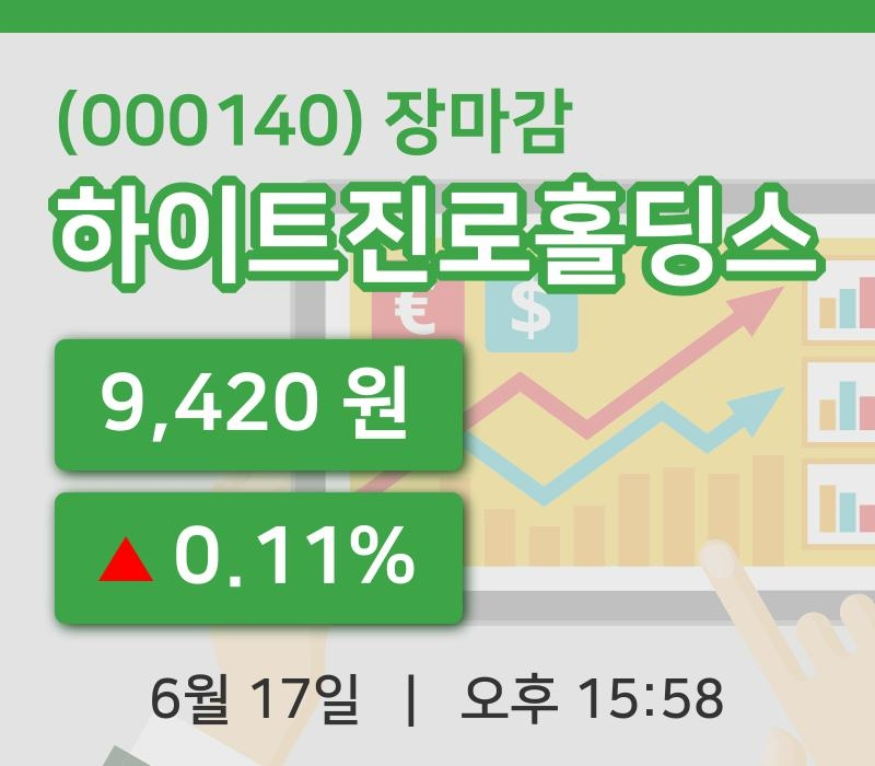 코스피마감증시하이트진로홀딩스 17일 9,420원 장마감