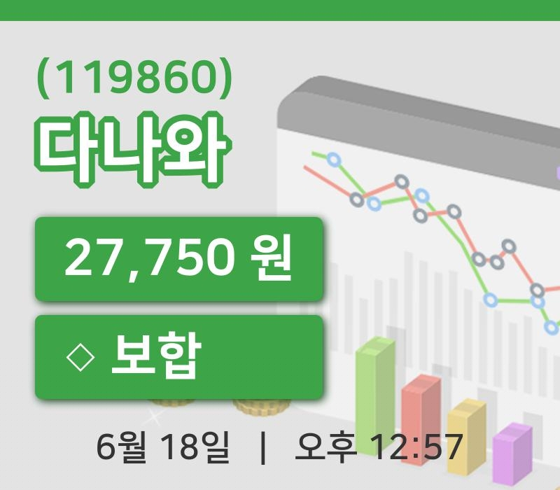 [다나와주가] 18일 12시 57분 현재 27,750원