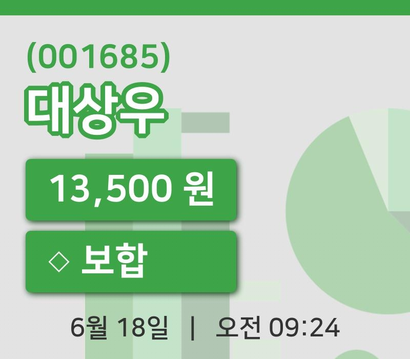 [대상우주가] 18일 9시 24분 현재 13,500원