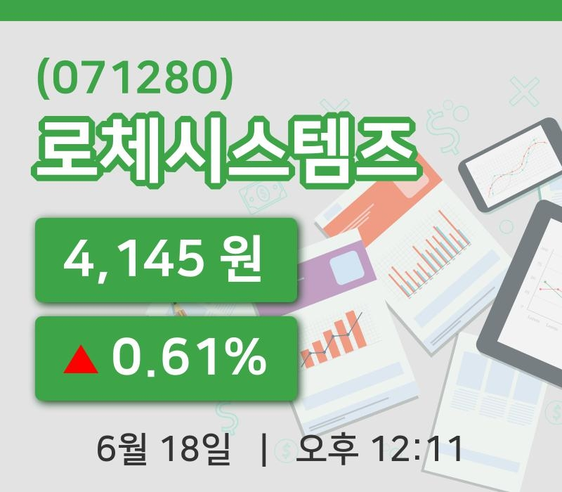 [로체시스템즈주가] 18일 이시각 현재  4,145원
